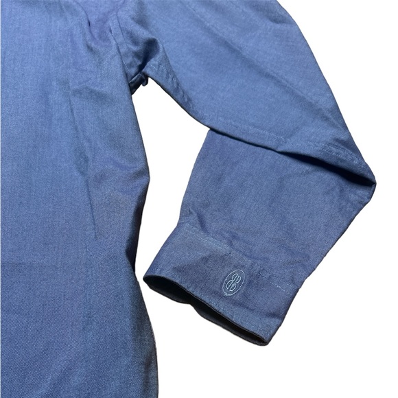 Bill Blass Premium Blue Button Down Long Sleeve Shirt XL - Picture 7 of 7